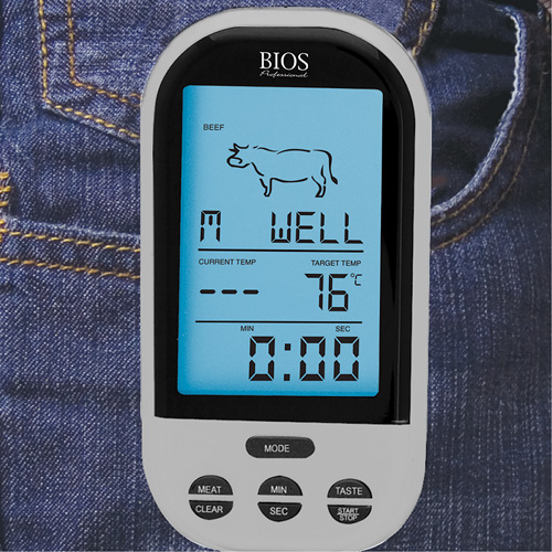 Thermom&egrave;tre &agrave; viande et &agrave; volaille sans fil, Contact, Num&eacute;rique, 32-482°F (0-250°C) OCP Construction Supplies