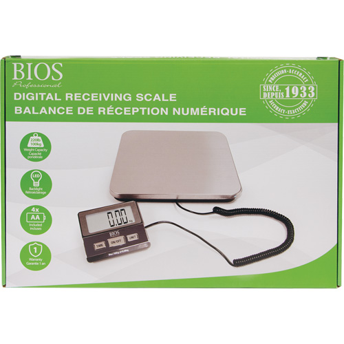 Balance de r&eacute;ception num&eacute;rique, Capacit&eacute; 220 lb, Graduations 1 lb OCP Construction Supplies