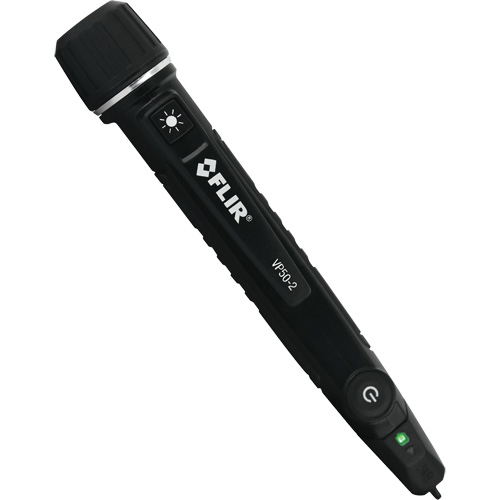 D&eacute;tecteur de tension sans contact triple alarme CAT IV avec lampe de poche VP50-2, 90 V c.a. - 1000 V c.a., Alerte Lumi&egrave;re & son OCP Construction Supplies