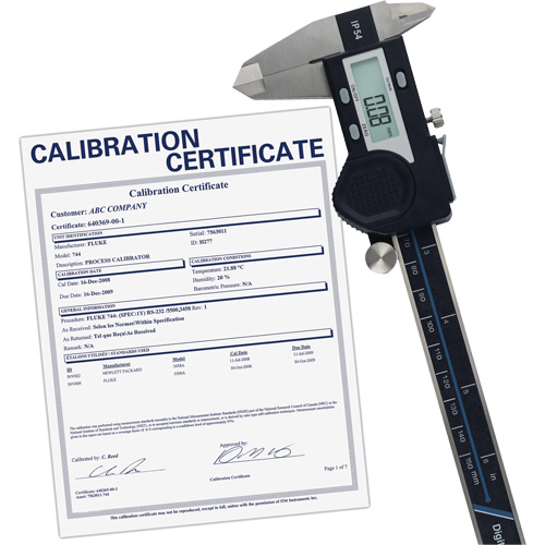 Pied &agrave; coulisse num&eacute;rique de 6" (150 mm) avec certificat de traçabilit&eacute; de l'&eacute;talonnage, R&eacute;solution de 0,0005" (0,01 mm), 0" - 6" (0 mm - 150 mm) gamme de mesure OCP Construction Supplies