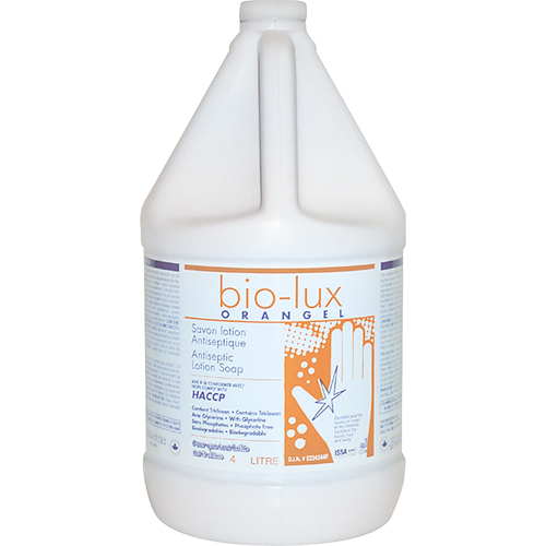 Bio-Lux Orangel Antiseptic Lotion Soap, Liquid, 4 L, Scented OCP Construction Supplies