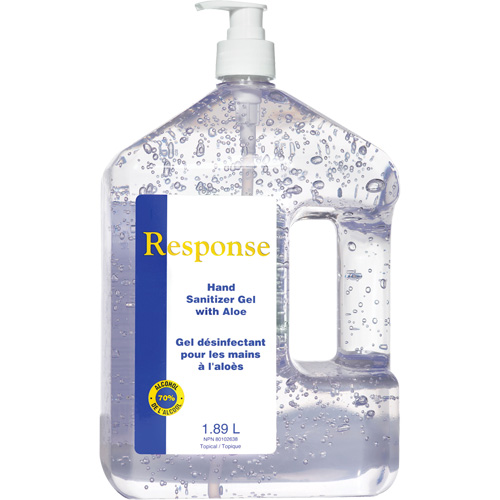 Gel d&eacute;sinfectant pour les mains &agrave; l'alo&egrave;s Response, 1890 ml, Bouteille &agrave; pompe, 70 % alcool OCP Construction Supplies