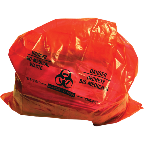 Sure-Guard Bio-Medical Waste Liners, Bio-Hazard, 50" L x 37" W, 2 mil OCP Construction Supplies