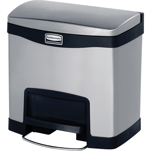 Slim Jim&reg; Waste Container, Stainless Steel, 4 US gal. Capacity OCP Construction Supplies