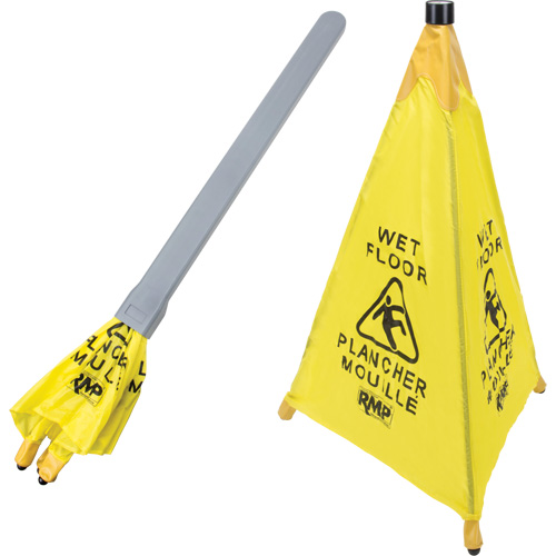 "Wet Floor" Pop-Up Safety Cone, Bilingual with Pictogram OCP Construction Supplies