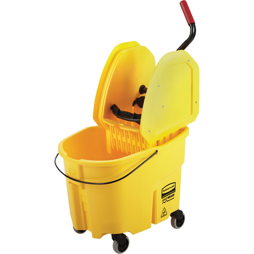 WaveBrake&reg; Mop Bucket & Wringer Combo Pack, Down Press, 8.75 US Gal.(35 Quart), Yellow OCP Construction Supplies