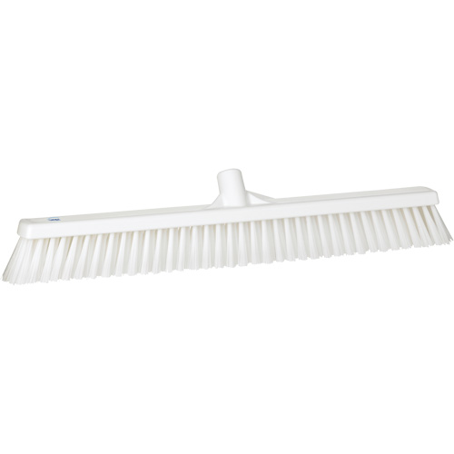 Combo Bristle Push Broom, Coarse/Fine Bristles, 24", Polyester, White OCP Construction Supplies