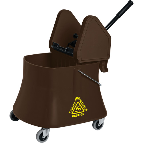Champ Bucket & Wringer Combo, Down Press, 10 US Gal.(40 Quart), Brown OCP Construction Supplies