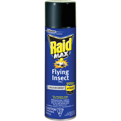 Insecticide contre les insectes volants Raid Max, 500 g, Canette a&eacute;rosol, &agrave; base de solvant OCP Construction Supplies
