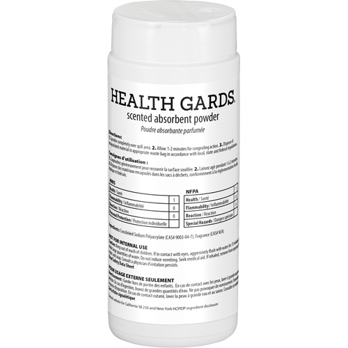 Poudre absorbante parfum&eacute;e Health Gards, 16 oz, Canette OCP Construction Supplies