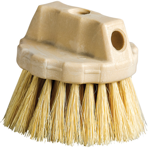Round Cleaning Brush, 5" L, Tampico Bristles, Beige OCP Construction Supplies