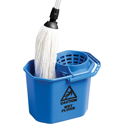 Heavy-Duty Mop Cone Pail, Strainer, 3 US Gal. (12 Quart), Blue OCP Construction Supplies