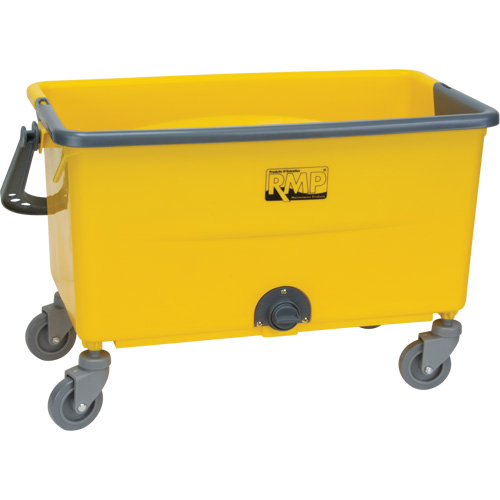 Seau et essoreuse pour vadrouille en microfibres, Passoire, 11 gal. US (44 pintes), Jaune OCP Construction Supplies