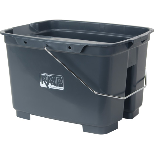Dual Compartment Bucket, 4.75 US Gal. (19 qt.) Capacity, Grey OCP Construction Supplies