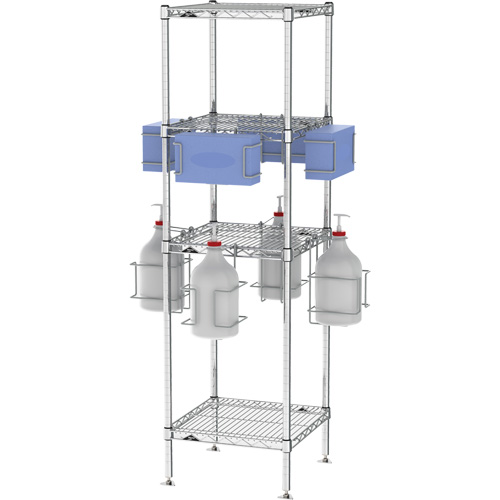 PPE Sanitizing Tree with Shelves OCP Construction Supplies