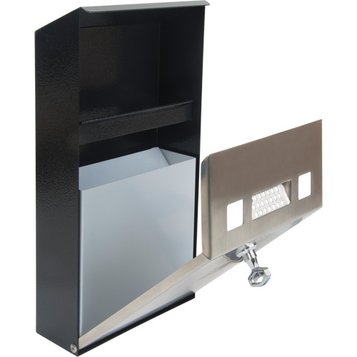 Smoking Receptacle, Wall-Mount, Stainless Steel, 1 Litre Capacity, 11-4/5" Height OCP Construction Supplies