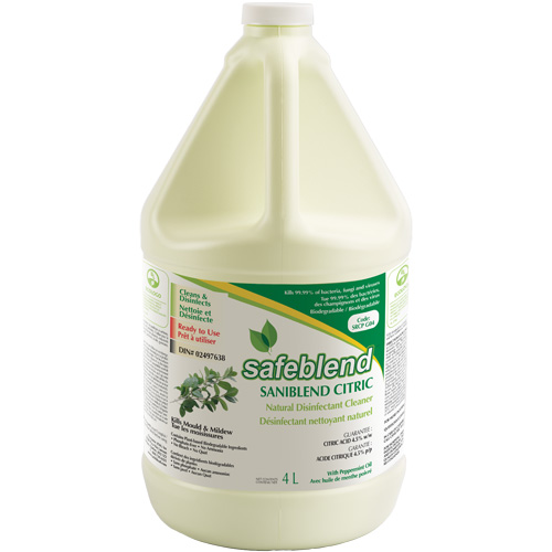 Nettoyant d&eacute;sinfectant CITRIC &agrave; l'huile de menthe poivr&eacute;e, 4 L, Cruche OCP Construction Supplies