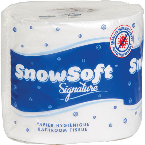Papier hygi&eacute;nique de premi&egrave;re qualit&eacute; Snow Soft, 2 Pli, 600 Feuilles/Rouleu, Longueur 145', Blanc OCP Construction Supplies