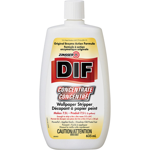 D&eacute;capant &agrave; papier peint en liquide concentr&eacute; Zinsser DIF, 635 ml, Bouteille OCP Construction Supplies