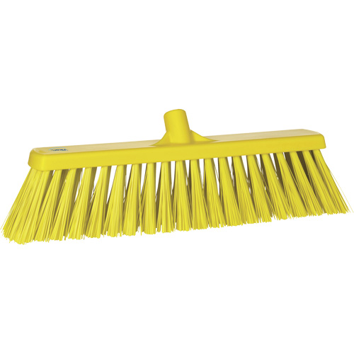 Heavy-Duty Push Broom, Stiff Bristles, 20", Polyester, Yellow OCP Construction Supplies