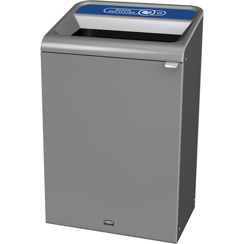 Conteneur pour d&eacute;chets de recyclage m&eacute;lang&eacute;s Configure, Vrac/Bord de rue/De bureau, Acier, 33 gal. US OCP Construction Supplies