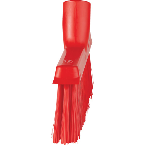 Dustpan Broom with Angled Thread, Medium Bristles, 10", Polyester, Red OCP Construction Supplies