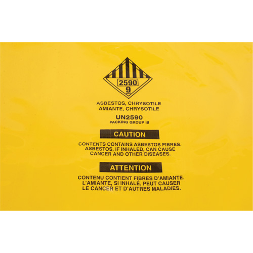 Hazardous Waste Liners, Asbestos, 40" L x 26" W, 3 mils OCP Construction Supplies
