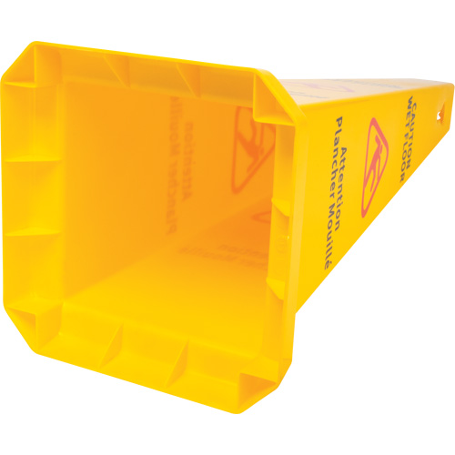 C&ocirc;ne d'avertissement de plancher mouill&eacute;, Bilingue avec pictogramme OCP Construction Supplies