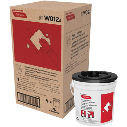Seau remplissable & couvercle PRO Tuff-Job pour essuie-tout W011 OCP Construction Supplies