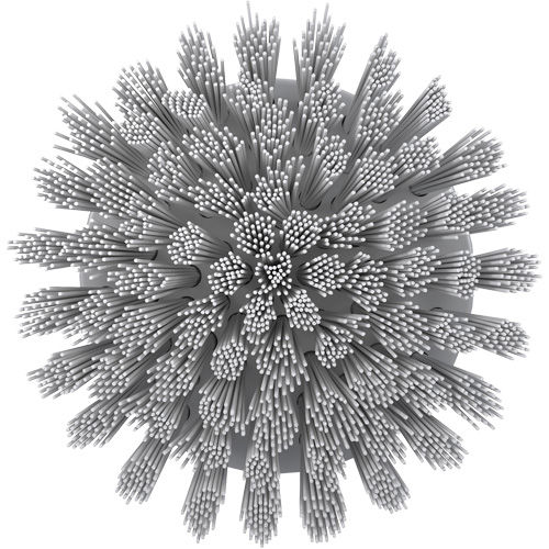 HyDrive Round Drill Brush, Extra Stiff Bristles, 3-1/10" Long, White OCP Construction Supplies