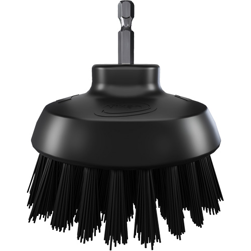 Brosse ronde HyDrive pour perceuse, Soies Tr&egrave;s ferme, Longueur de 3-1/10", Noir OCP Construction Supplies