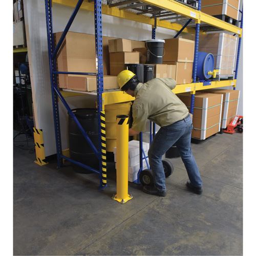 Bollard, Steel, 42" H x 5-1/2" W, Yellow OCP Construction Supplies