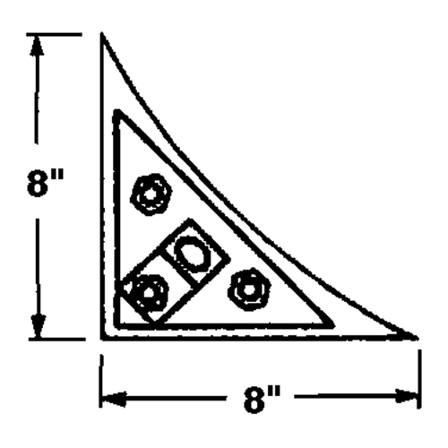 Wheel Chock, 8" x 8" x 8", Black OCP Construction Supplies