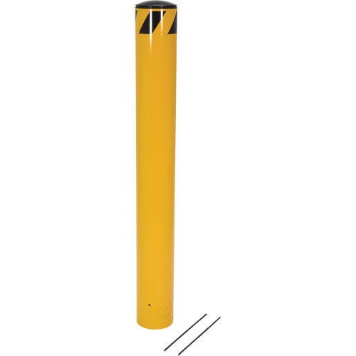 Pour-In-Place Bollards, Steel, 48-1/2" H x 5-9/16" W, Yellow OCP Construction Supplies