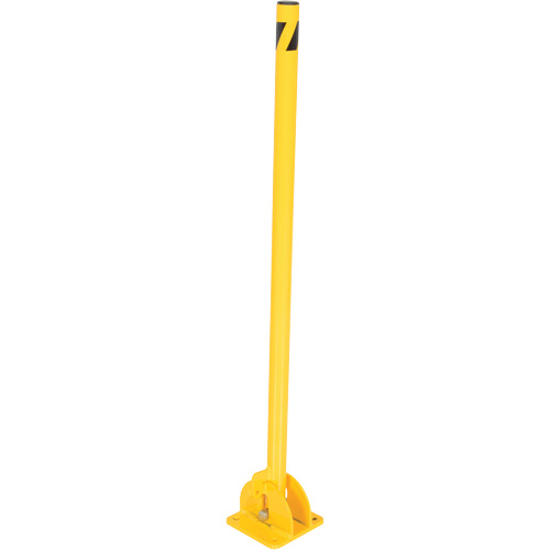 Fold-Down Bollards, Steel, 42" H x 1-3/4" W, Yellow OCP Construction Supplies