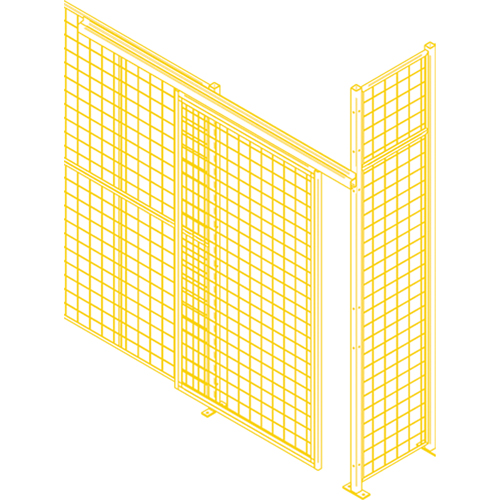 Composantes pour partitions & cloisons grillag&eacute;es - Portes coulissantes, 8' la x 8' h OCP Construction Supplies