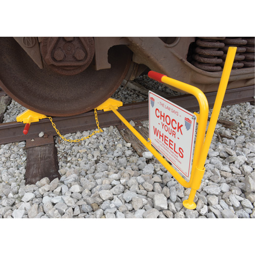 Single Rail Chock With Flag Rail Combo OCP Construction Supplies