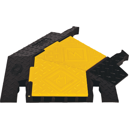 Protecteur de c&acirc;ble robuste &agrave; 5 canaux Yellow Jacket, virage &agrave; droite OCP Construction Supplies