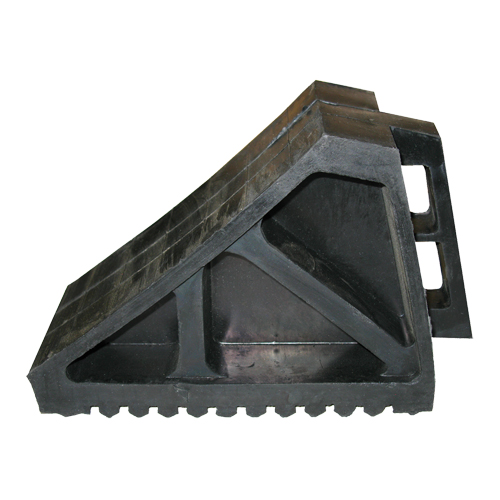 Wheel Chock, 10-5/8" x 7" x 4-1/2", Black OCP Construction Supplies