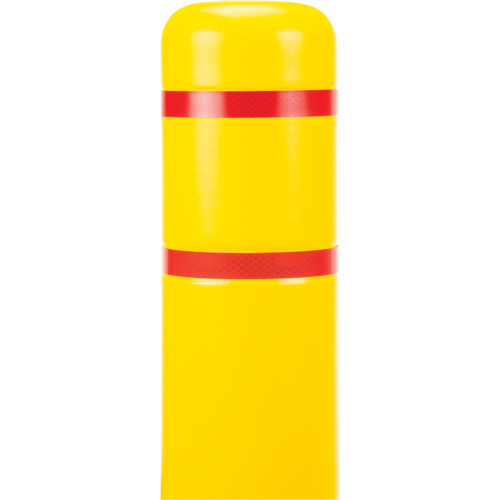 Capuchon en poly&eacute;thyl&egrave;ne pour borne de protection, 4-1/2" dia. x 52" l, Rouge/Jaune OCP Construction Supplies