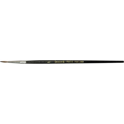 Pinceau pointu &agrave; soies noires pour artiste, Largeur de la brosse de 2,5 mm, Soie de chameau, Manche &agrave; Bois OCP Construction Supplies