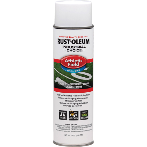 Peinture pour traçage de ligne pour terrain de gymnastique Industrial Choice AF1600, Blanc, 17 oz, Canette a&eacute;rosol OCP Construction Supplies
