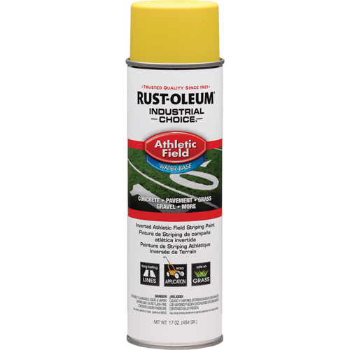 Peinture pour traçage de ligne pour terrain de gymnastique Industrial Choice AF1600, Jaune, 17 oz, Canette a&eacute;rosol OCP Construction Supplies