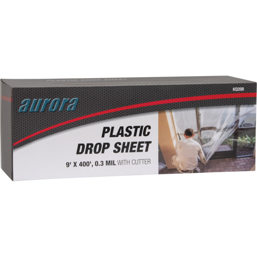 Drop sheet, 400' L x 9' W, Plastic OCP Construction Supplies