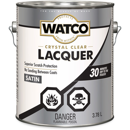 Watco&reg; Lacquer Wood Finish, 3.78 L, Clear, Satin OCP Construction Supplies