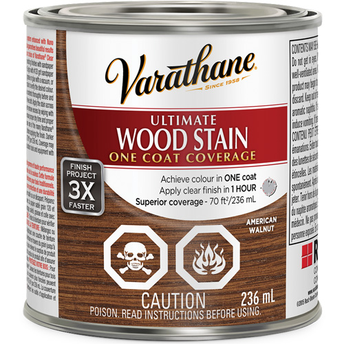 Varathane&reg; Ultimate Wood Stain, 236 ml, American Walnut OCP Construction Supplies