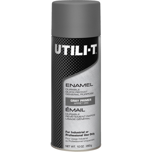 UTILI-T General Purpose Enamel Spray Paint, Grey Primer, 10 oz./283 g, Aerosol Can OCP Construction Supplies