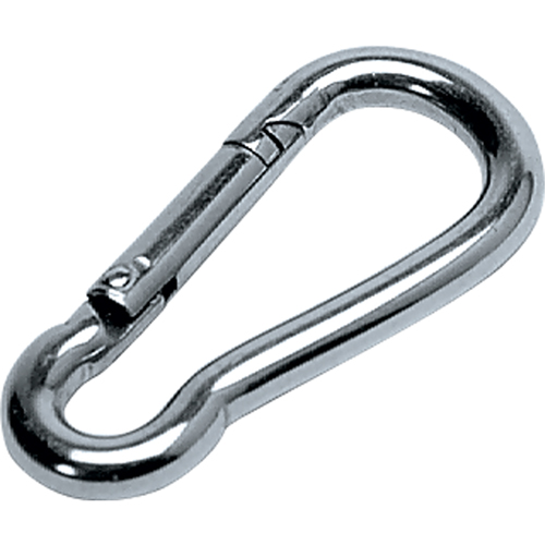 Mousqueton en acier inoxydable, 200 lb (0,1 tonne) Charge d'utilisation max., 1/8" Taille, 1/4" Oeil OCP Construction Supplies