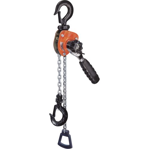 Palan &agrave; levier s&eacute;rie 603 &agrave; mini rochet, Lev&eacute;e 10', Cabacit&eacute; 1100 lb (0,55 tonne), Chaîne en Acier OCP Construction Supplies