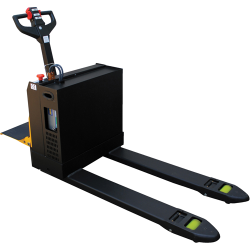 Fully Powered Electric Pallet Truck With  Stand-On Platform, 4500 lbs. Cap., 48" L x 30.25" W OCP Construction Supplies